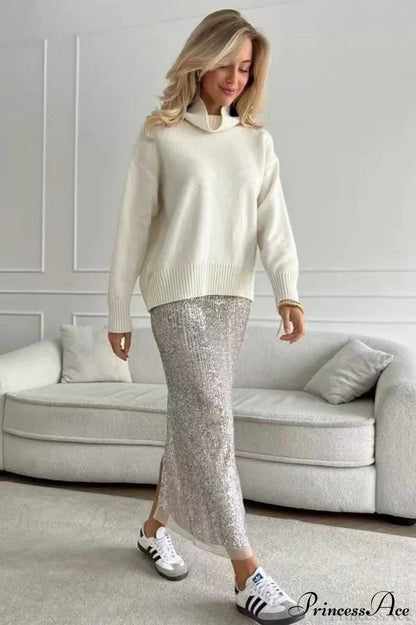 Thick Short Turtleneck Loose Sweater