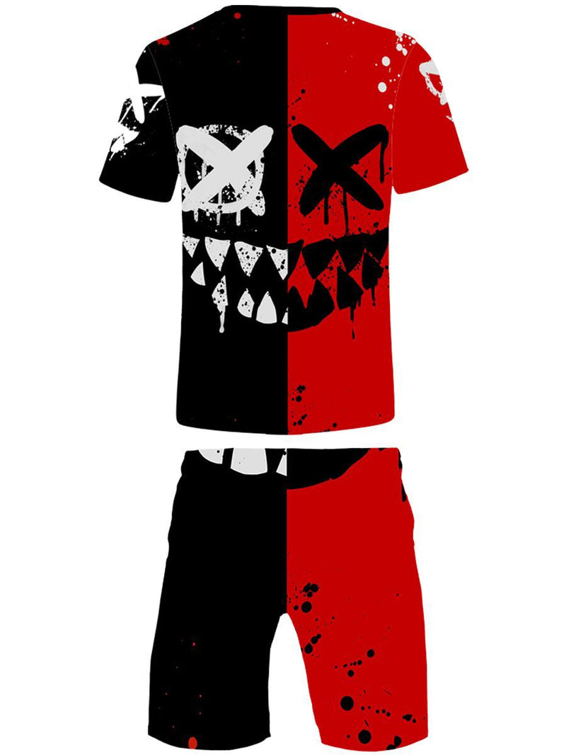 Graffiti Letter Print Shorts Set Ar70135