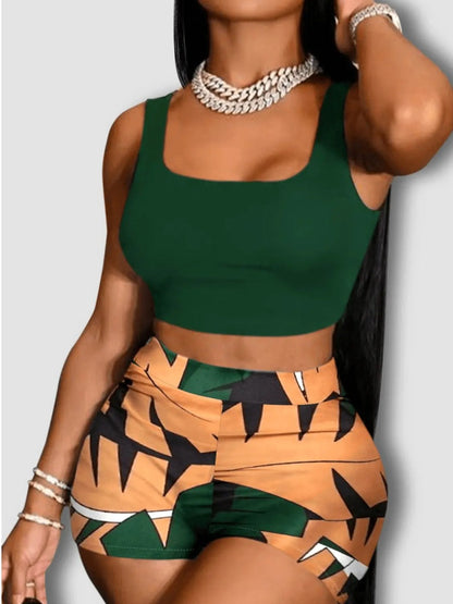 Cami Mixed Print Shorts Set Ar5066