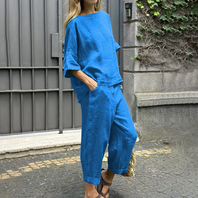 Emma – Cotton-linen Two-piece Set