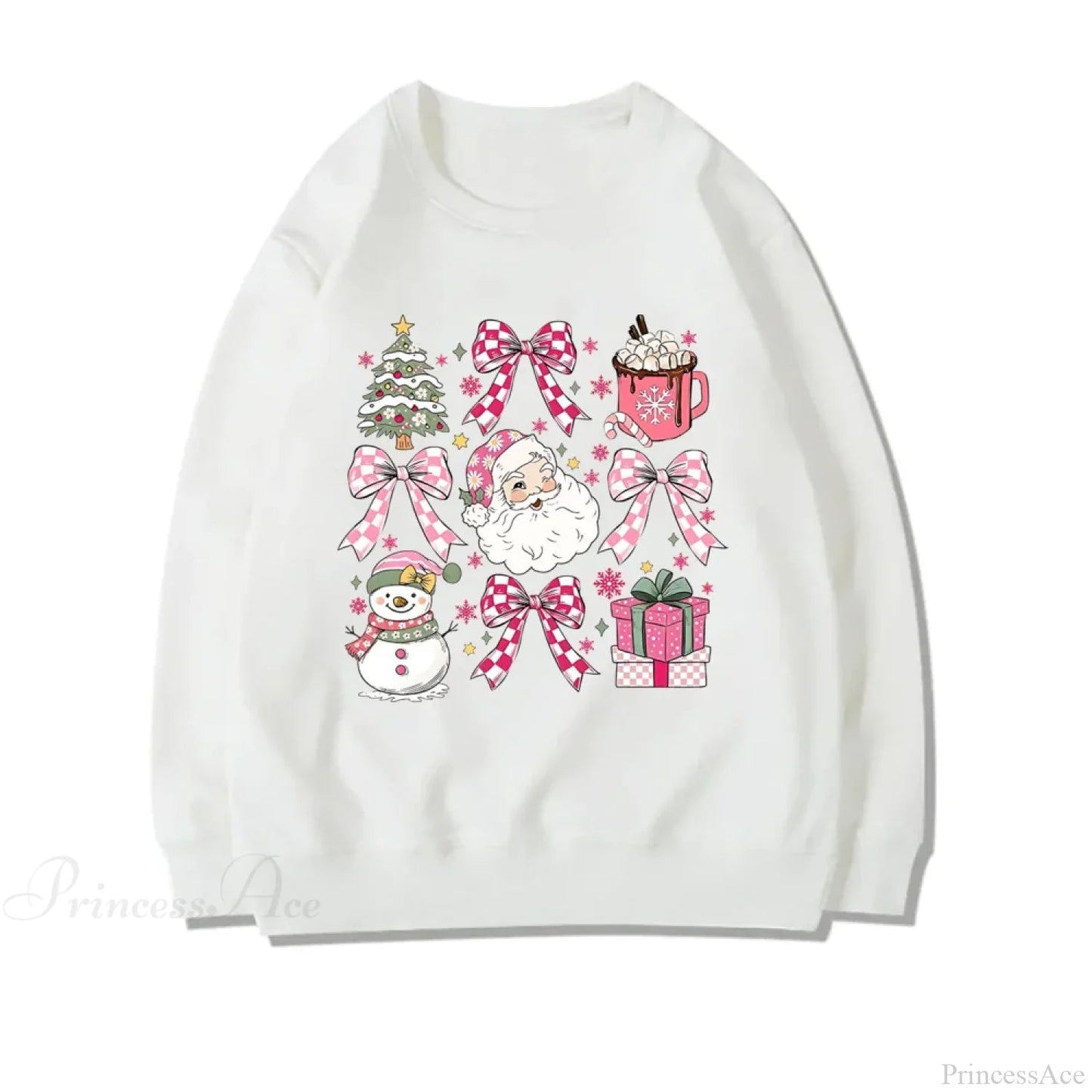Stylish Coquette Christmas Santa Sweatshirt Holiday Christmas Hoodie