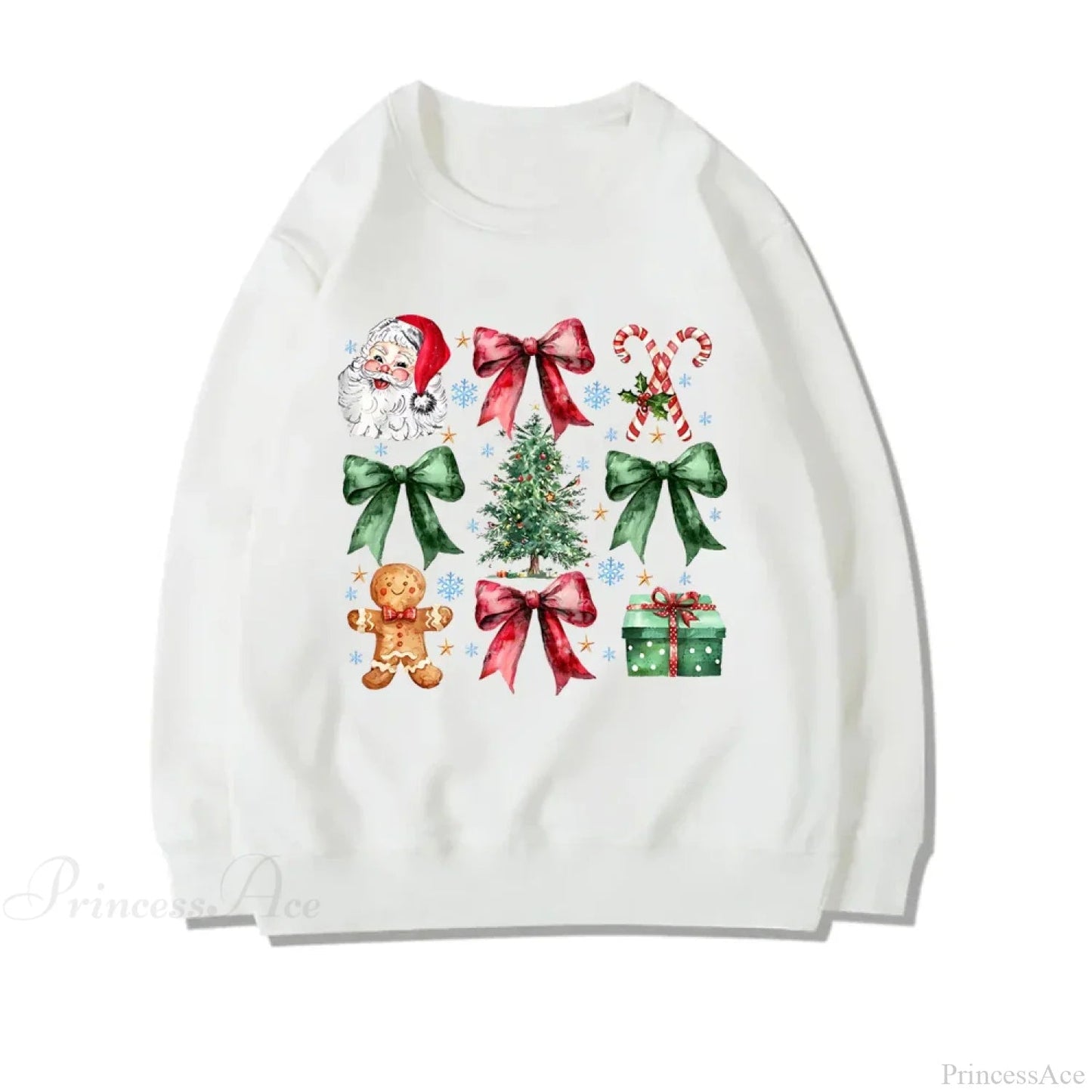 Stylish Coquette Christmas Santa Sweatshirt Holiday Christmas Hoodie