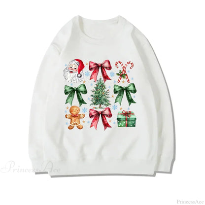 Stylish Coquette Christmas Santa Sweatshirt Holiday Christmas Hoodie