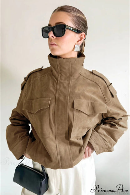 Suede Retro Jacket Coat