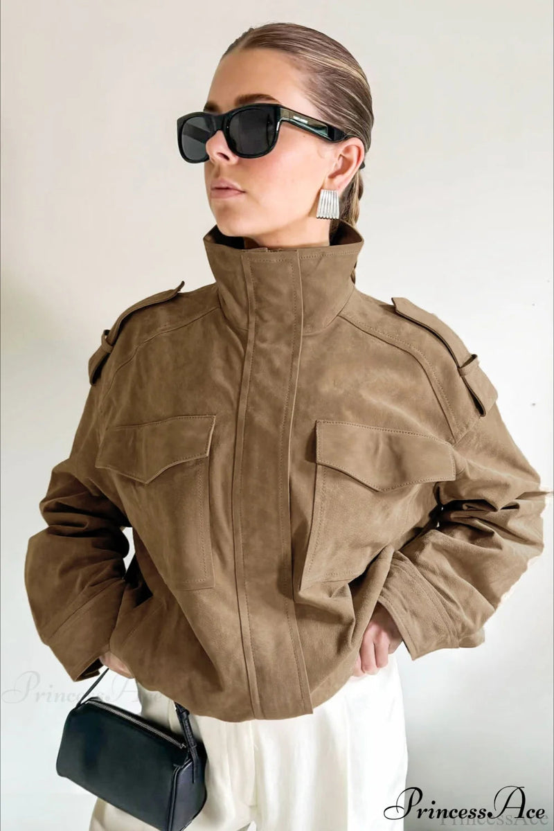 Suede Retro Jacket Coat