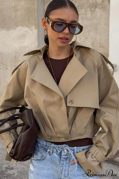 Superior Sense Loose Short Trench Coat