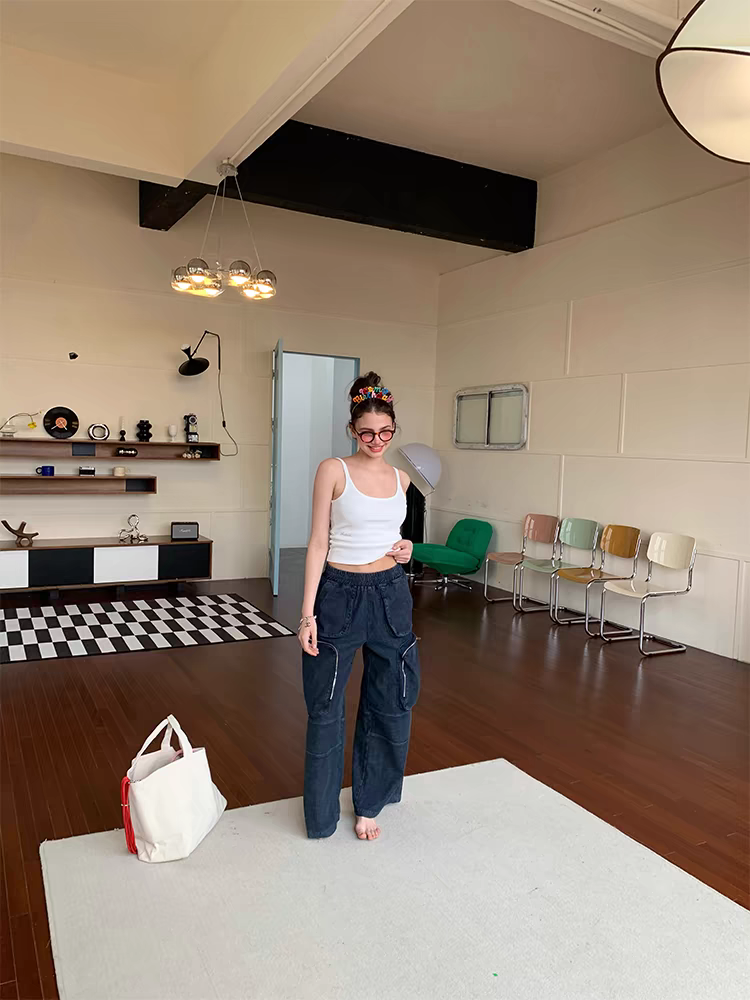 Cargo Wide Leg Pant With Pockets