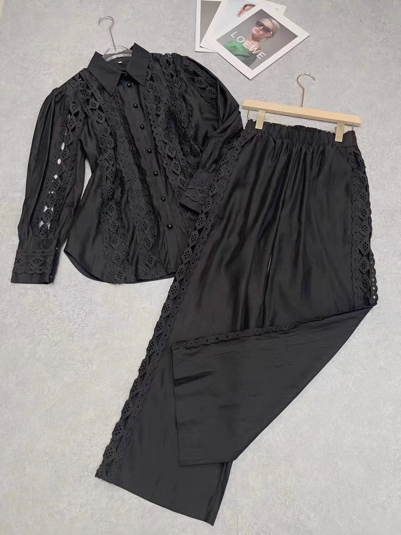 Emroidred Coord Set Shirt & Pant