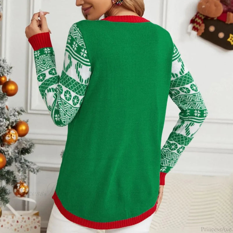 Thicken Warm Cartoon Loose Pullover Christmas Sweater