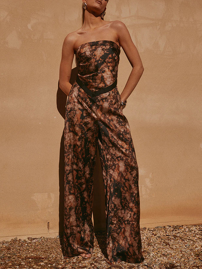 Printed Off Shoulder Tops and Pants Sets