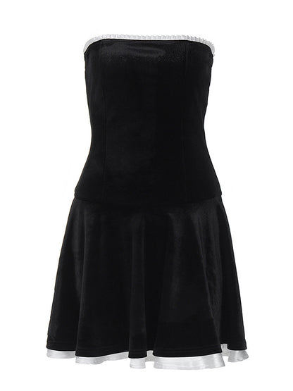 Black Off Shoulder Mini Dress