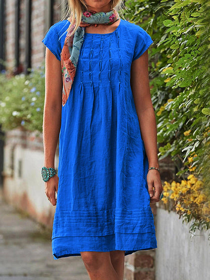 Short Sleeves Midi Dress