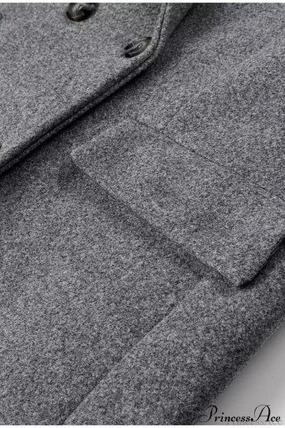 Tweed Collared Single Breasted Overcoat