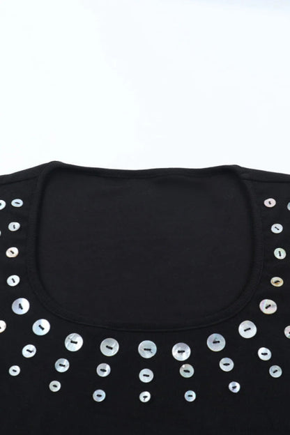 U Neck Long Sleeve Hot Fitted Mini Dress