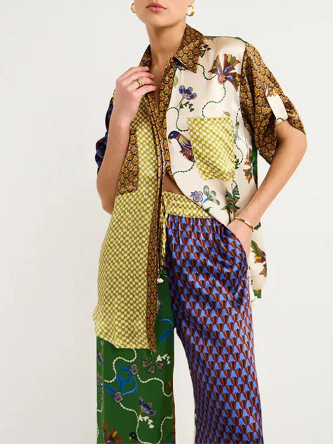 Printed Shirt and Pants Set