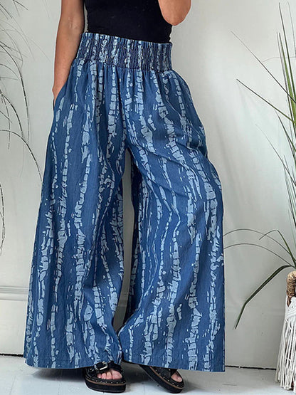 Loose Printed Wide-leg Pants