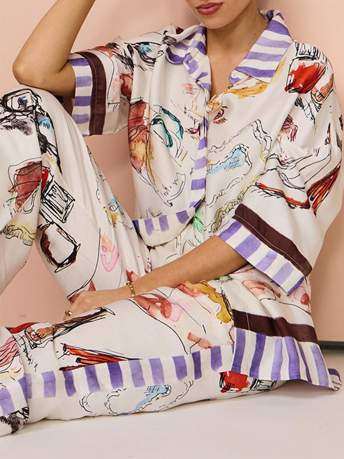 Printed Shirt and Pants Sets