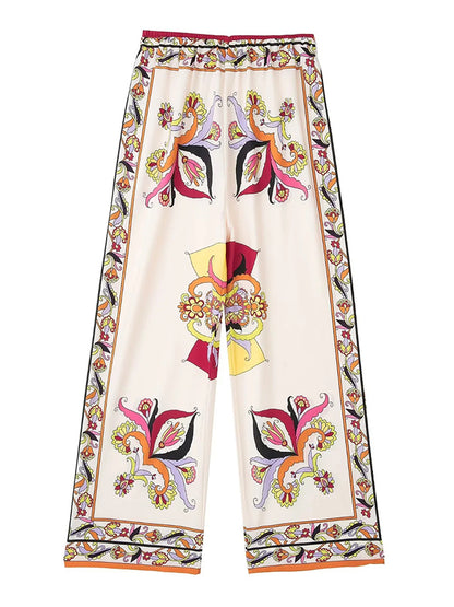 Printed Long Sleeves Shirt and Pants Sets