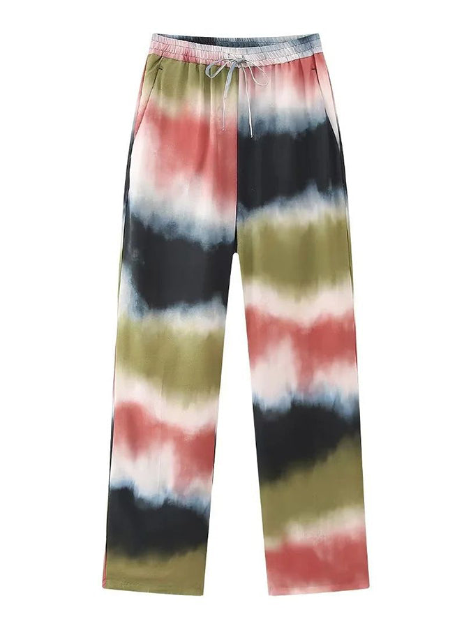 Printed Two Piece Shirt and Pants Set