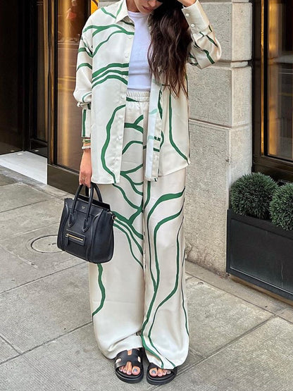 Graphic Printed Shirt and Pants Set