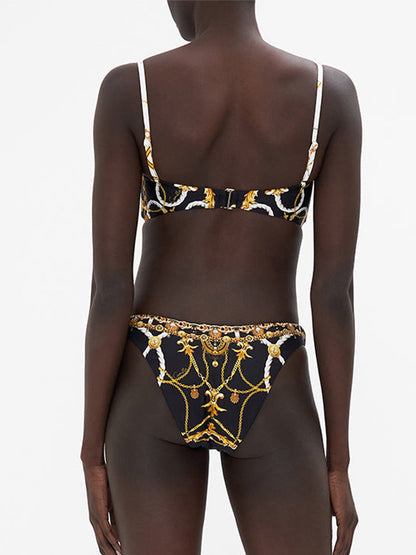 Printed One Piece and Pants Swimwear