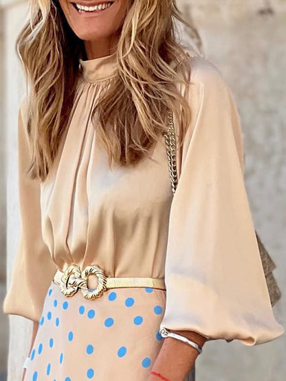 Polka Dots Printed High Waist Skirt