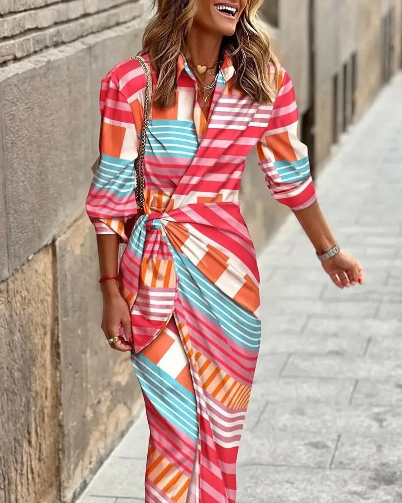 Via - Printed Maxi Dress
