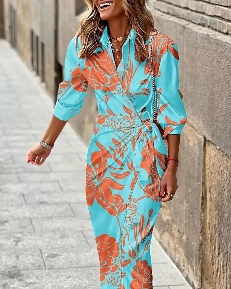 Via - Printed Maxi Dress