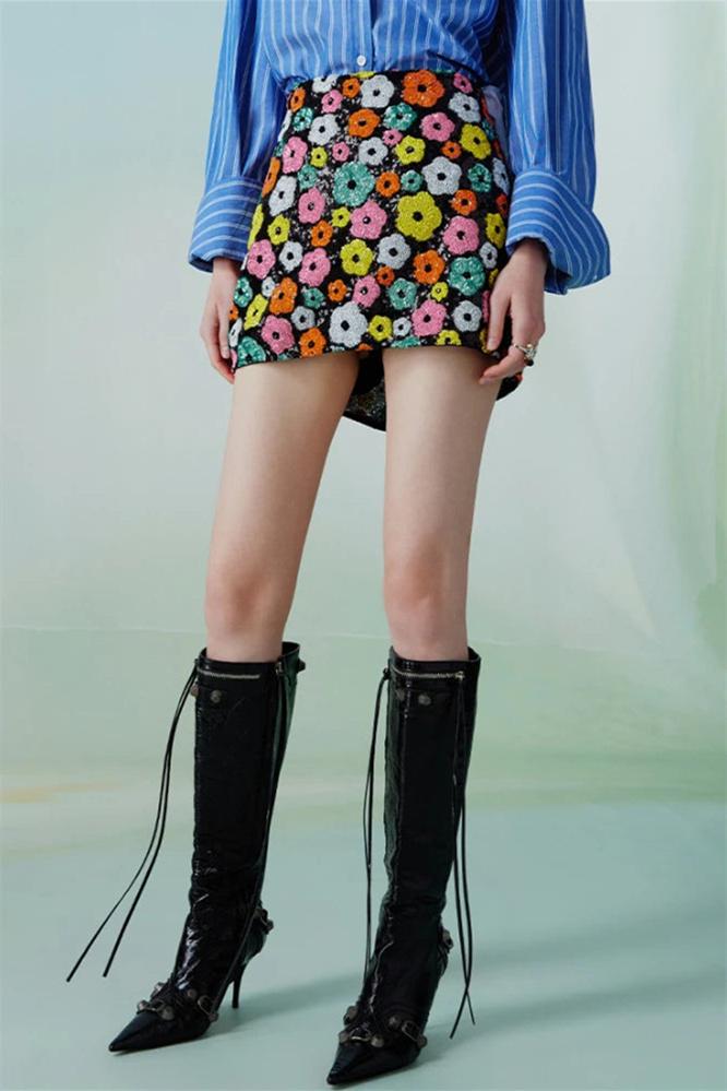 Vera Sequins Mini Skirt