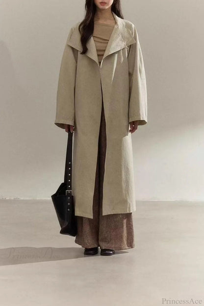 Purple Distressed Minimalist Overcoat