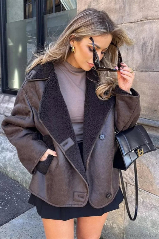 Reversible Fleece Loose Warm Coat
