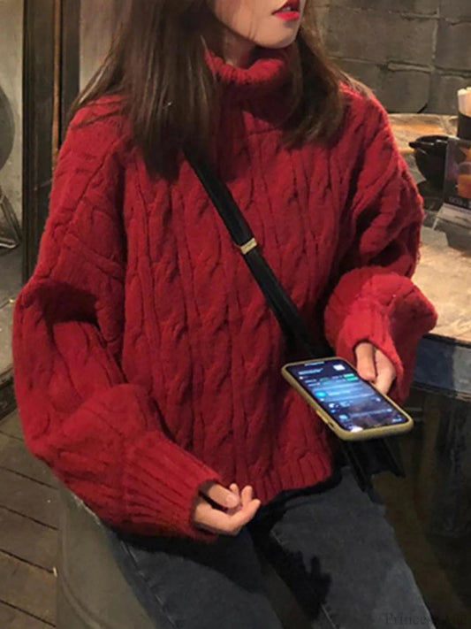 Color Loose Pullover Christmas Sweater