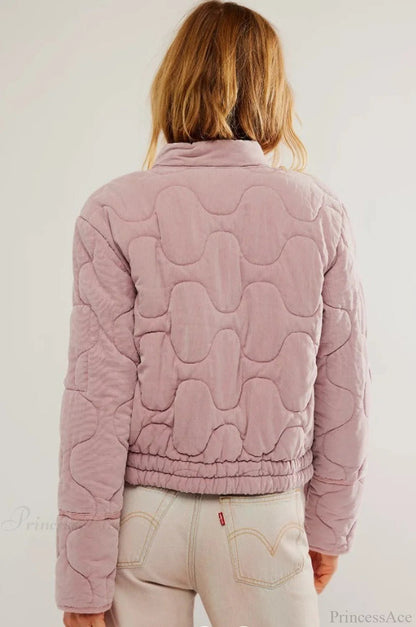 Urban Quilted Stand-collar Coat