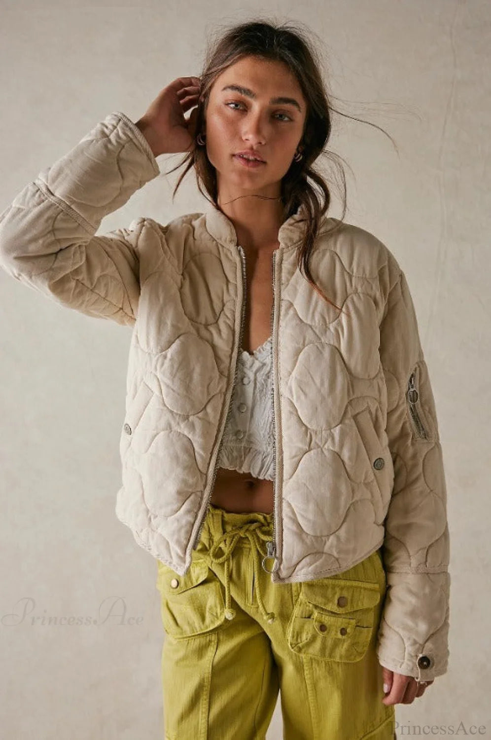 Urban Quilted Stand-collar Coat