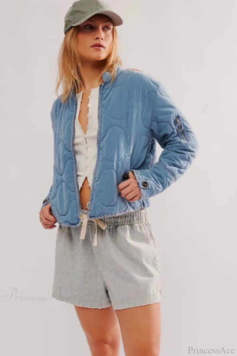 Urban Quilted Stand-collar Coat