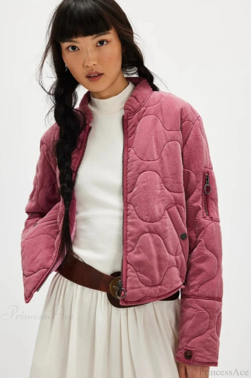 Urban Quilted Stand-collar Coat