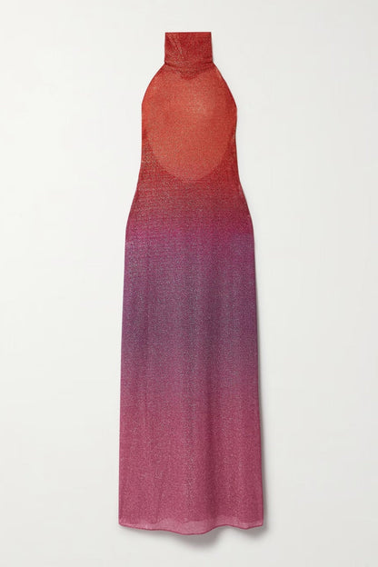 Oséree Orange Lumière Maxi Dress