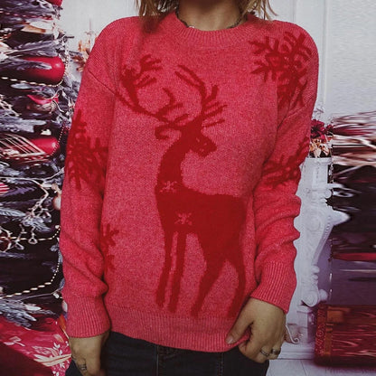 Warm Pullover All Match Soft Knitted Christmas Sweater