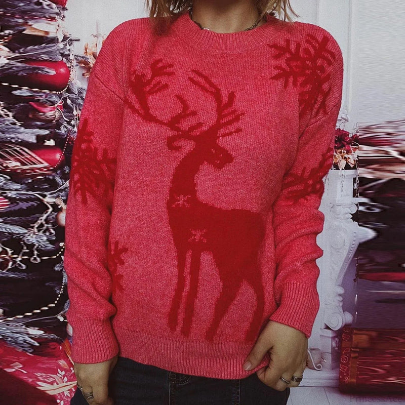 Warm Pullover All Match Soft Knitted Christmas Sweater
