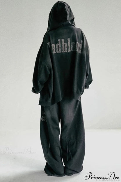 Washed Loose Wide-leg Pants