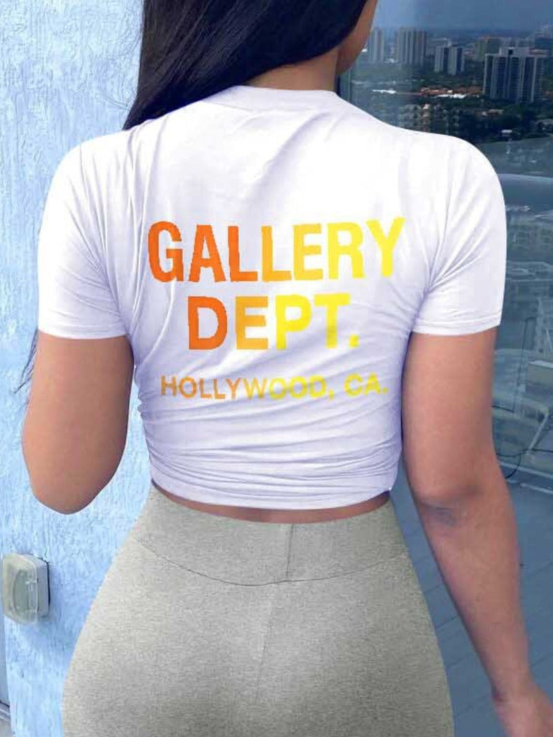 Gallery Dept Letter Print T-shirt Ar506