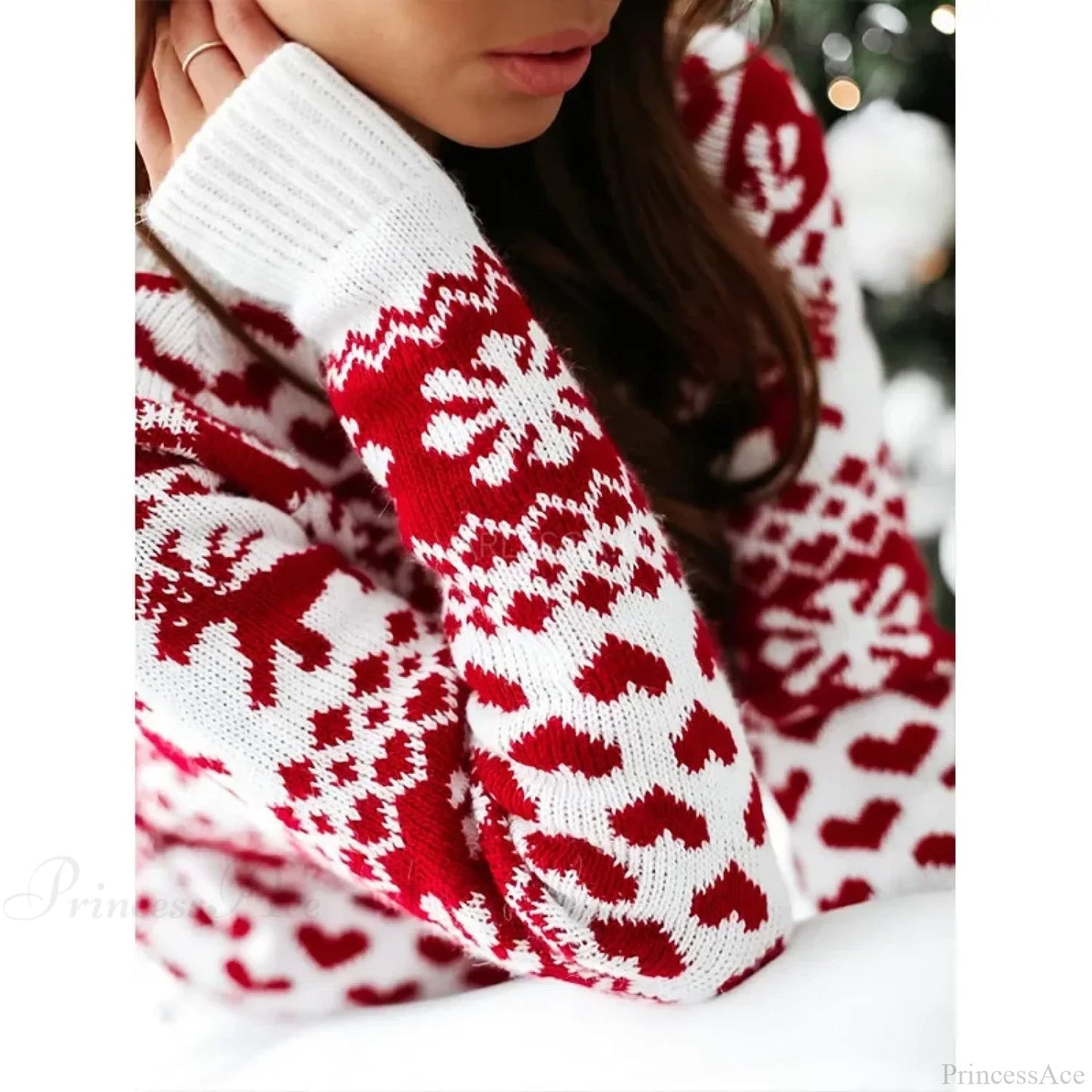 Winter Christmas Knitting Soft Warm Knitwear Full Sleeve Christmas Sweater
