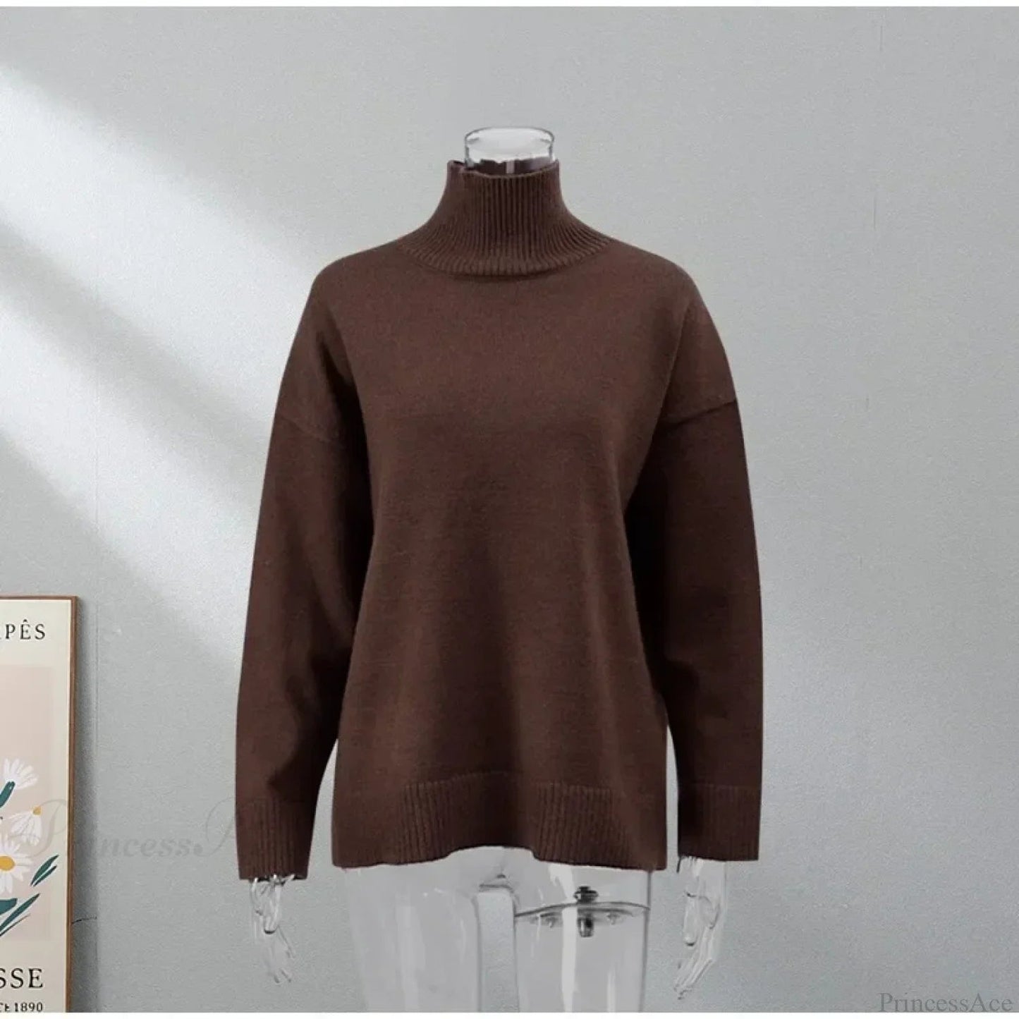 Winter Oversize Soft Knitted Blue Green Brown Christmas Sweater