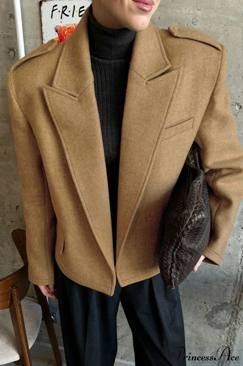 Wool Blazer Warm Coat