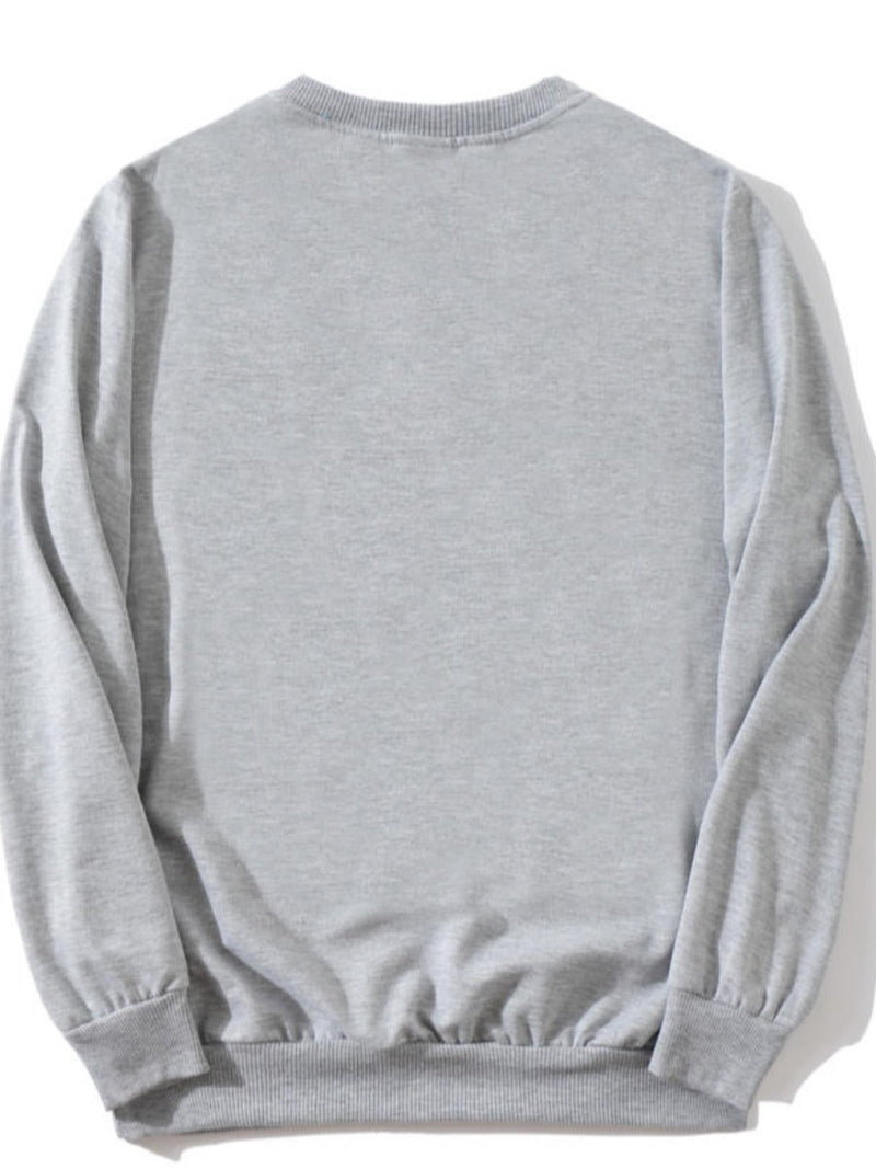 Cartoon Letter Print Sweatshirt Ar7047